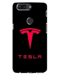 Чохол для OnePlus 5T з картинкою «Tesla Red Logo»