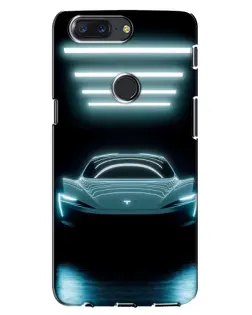 Чохол для OnePlus 5T з картинкою «Tesla в неоні»