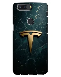Чохол для OnePlus 5T з картинкою «Мармурова Tesla Gold»