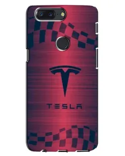 Чохол для OnePlus 5T з картинкою «Тесла червоний карбон»