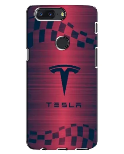 Чохол для OnePlus 5T з картинкою «Тесла червоний карбон»