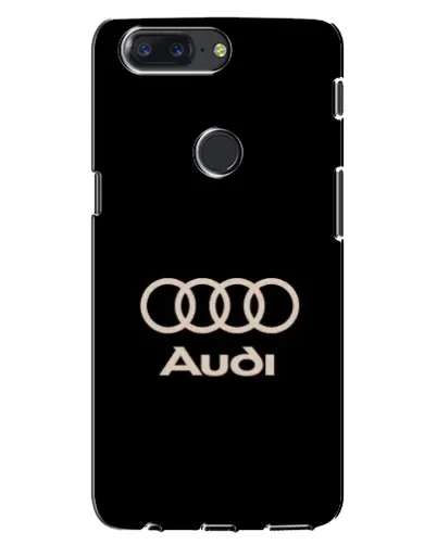 Чохол для OnePlus 5T з картинкою «Audi — золотий логотип»