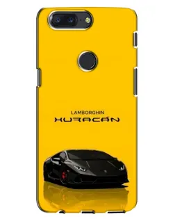 Чохол для OnePlus 5T з картинкою «Lamborghini Huracan чорний»