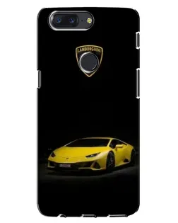 Чохол для OnePlus 5T з картинкою «Lamborghini жовтий акцент»