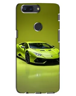 Чохол для OnePlus 5T з картинкою «Салатовий Lamborghini Huracan»