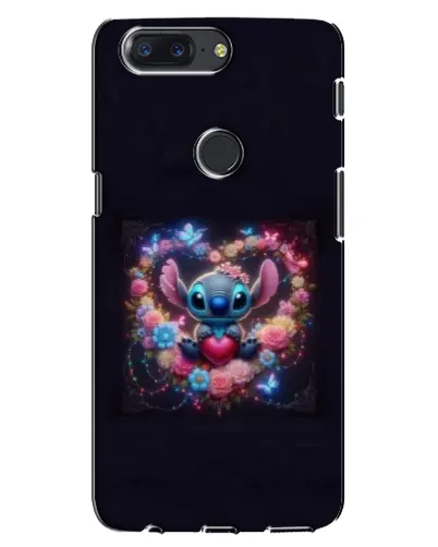 Чехол для OnePlus 5T с картинкой «Stitch в цветах»