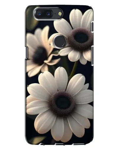 Чехол для OnePlus 5T с картинкой «Белые маргаритки макро»