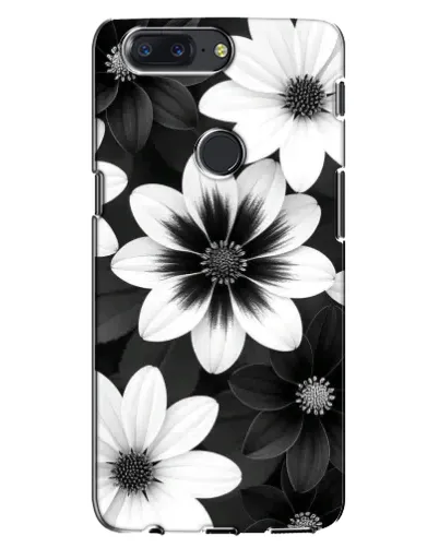 Чехол для OnePlus 5T с картинкой «Монохромные астры»