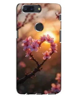 Чехол для OnePlus 5T с картинкой «Розовый цвет сердце на фоне заката» Чехол для OnePlus 5T с картинкой «Розовый цвет сердце на фоне заката»