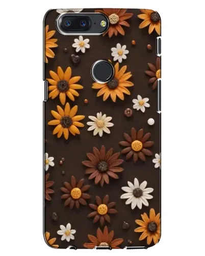 Чехол для OnePlus 5T с картинкой «Узор из маленьких подсолнухов»
