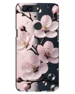 Чехол для OnePlus 5T с картинкой «Нежная сакура и капли» Чехол для OnePlus 5T с картинкой «Нежная сакура и капли»