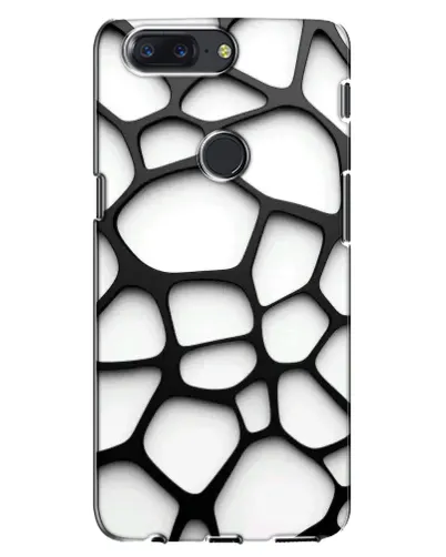 Чехол для OnePlus 5T с картинкой «Белая объемная сетка»