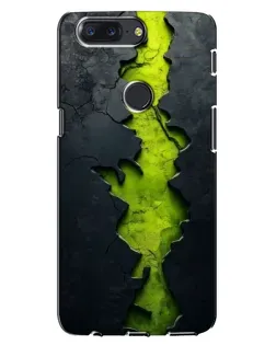 Чехол для OnePlus 5T с картинкой «Салатовый разлом скалы» Чехол для OnePlus 5T с картинкой «Салатовый разлом скалы»