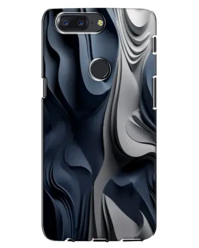 Чехол для OnePlus 5T с картинкой «Объемные синие складки»
