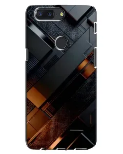 Чехол для OnePlus 5T с картинкой «Черные геометрические блоки»