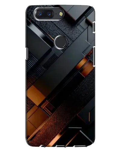 Чехол для OnePlus 5T с картинкой «Черные геометрические блоки»