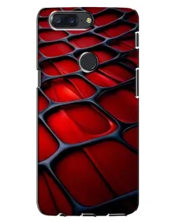 Чехол для OnePlus 5T с картинкой «Красная глянцевая сетка»