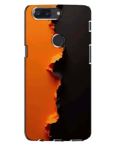 Чехол для OnePlus 5T с картинкой «Оранжевый разлом»