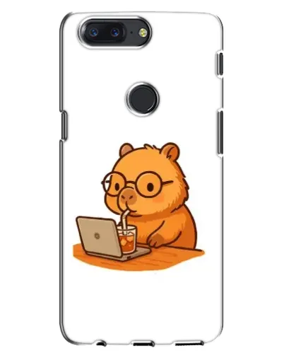 Чохол для OnePlus 5T з картинкою «Капібара з ноутбуком»
