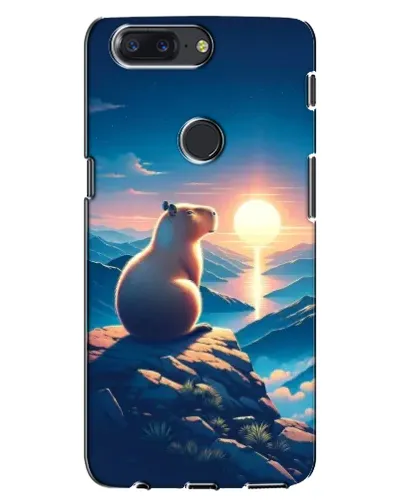 Чохол для OnePlus 5T з картинкою «Захід сонця з капібарою»