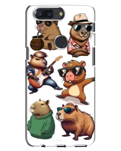 Чохол для OnePlus 5T з картинкою «Круті капібари музиканти»
