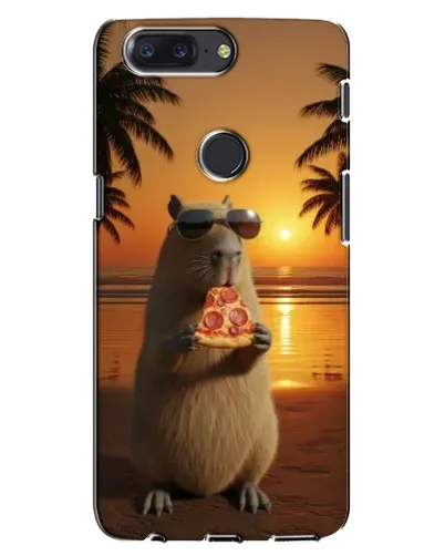 Чохол для OnePlus 5T з картинкою «Капібара з піцою»