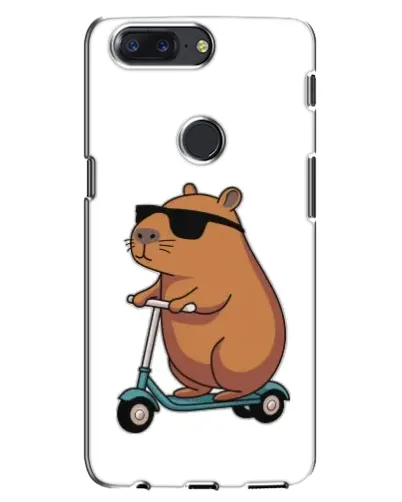 Чохол для OnePlus 5T з картинкою «Капібара на самокаті»