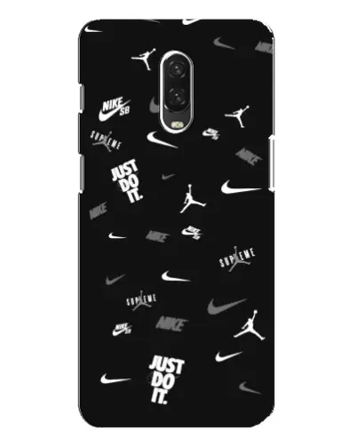 Чехол для OnePlus 6T с картинкой «Nike Black Pattern» Чехол для OnePlus 6T с картинкой «Nike Black Pattern»