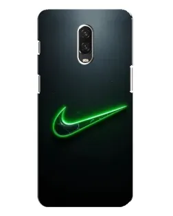 Чехол для OnePlus 6T с картинкой «Неоновый контур Nike» Чехол для OnePlus 6T с картинкой «Неоновый контур Nike»