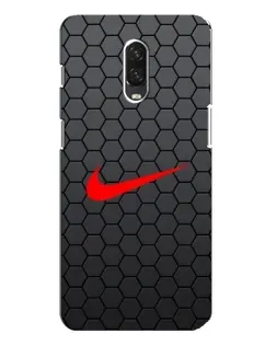 Чехол для OnePlus 6T с картинкой «Nike — карбоновая сетка»