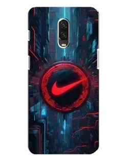 Чехол для OnePlus 6T с картинкой «Техногенный стиль Nike»