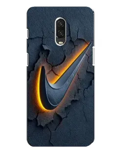 Чехол для OnePlus 6T с картинкой «Объемный логотип Найк»