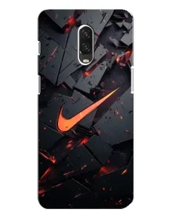 Чехол для OnePlus 6T с картинкой «Nike — эффект разломов»