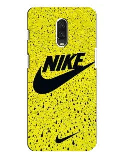 Чехол для OnePlus 6T с картинкой «Желтый текстурный Nike»