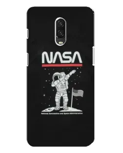 Чехол для OnePlus 6T с картинкой «NASA — шагаем по Луне» Чехол для OnePlus 6T с картинкой «NASA — шагаем по Луне»