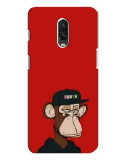 Чехол для OnePlus 6T с картинкой «Bored Ape — красный фон»