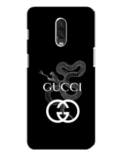 Чохол для OnePlus 6T з картинкою «Gucci — срібна змія»