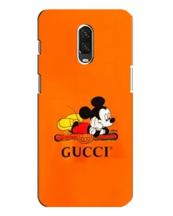 Чехол для OnePlus 6T с картинкой «Микки Маус Gucci — оранж»