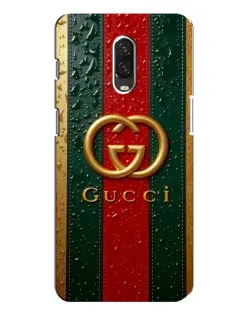 Чехол для OnePlus 6T с картинкой «Gucci — фирменная полоса и золото»