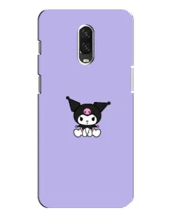 Чохол для OnePlus 6T з картинкою «Kuromi — фіолетовий мінімалізм»