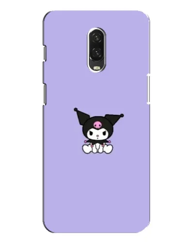 Чехол для OnePlus 6T с картинкой «Kuromi — фиолетовый минимализм»