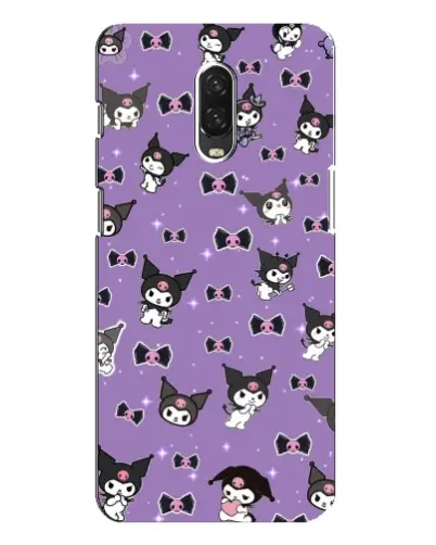 Чехол для OnePlus 6T с картинкой «Kuromi — паттерн»