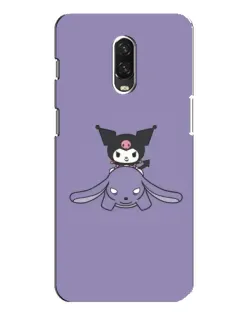 Чохол для OnePlus 6T з картинкою «Kuromi на ліловому фоні»