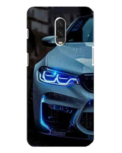 Чехол для OnePlus 6T с картинкой «Взгляд BMW с синими фарами»