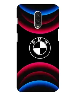 Чехол для OnePlus 6T с картинкой «Логотип BMW и неоновые дуги»