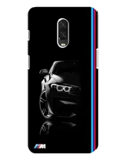 Чехол для OnePlus 6T с картинкой «Силуэт BMW в темноте»