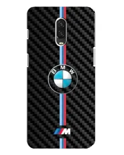 Чехол для OnePlus 6T с картинкой «Эмблема BMW и карбон»
