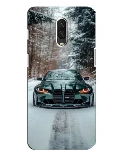 Чехол для OnePlus 6T с картинкой «BMW в зимнем лесу»