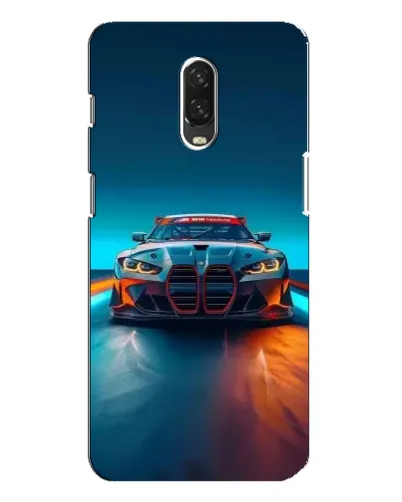 Чехол для OnePlus 6T с картинкой «BMW — огни неона» Чехол для OnePlus 6T с картинкой «BMW — огни неона»