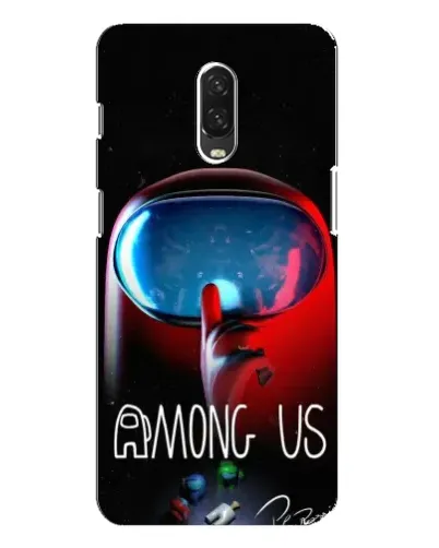 Чехол для OnePlus 6T с картинкой «Красный импостер — макро»